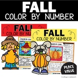 Fall Place Value Color Code - Morning Busy Work Expanded F