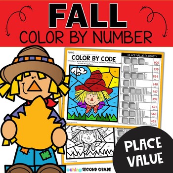 Preview of Fall Place Value - Expanded Form Standard Form Value of a Number Color Code Fun
