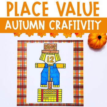 Preview of Fall Place Value Math Craft Teen Number Sense Craftivity