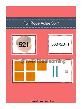 Preview of Fall Place Value Sort
