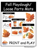Fall Playdough and Loose Parts Mats
