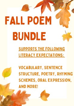 Preview of Fall Poem Bundle - Literacy Activities