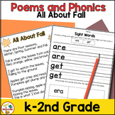 Fall Poem of the Week with Phonics Lessons | October Share