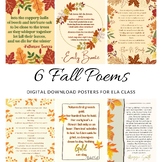 Fall Poems Posters (Set of 6) Fall Poems Printable