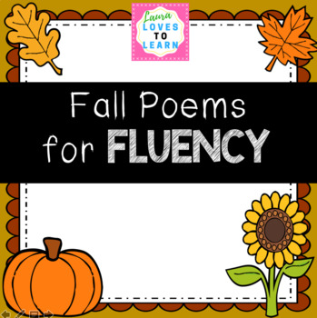 Preview of Fall Poems for FLUENCY