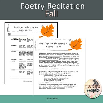 Preview of Recite Fall Poetry