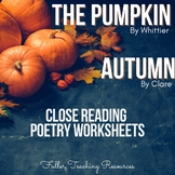 Fall Poetry- Whittier's "The Pumpkin" and Clare's "Autumn"