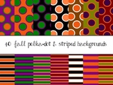 Fall Polka-Dot and Striped Backgrounds {Commercial/Personal}