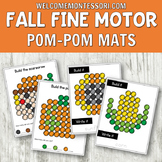 Fall Pom Pom Cards for Fine Motor Centers: Autumn Activities