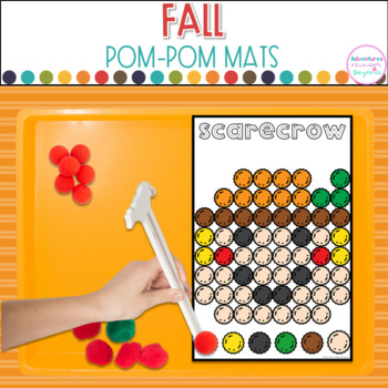 POM POM CHRISTMAS FINE MOTOR MATS for December STEM by Just Reed