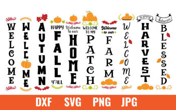 Preview of Fall Porch Sign SVG, Thanksgiving Bundle