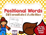 Fall Positional Words Activity - Common Core K.G.1