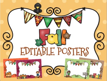 Preview of Fall Posters {Editable}