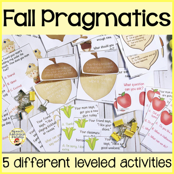 Preview of Fall Pragmatics Social Language Problem Solving Speech Therapy