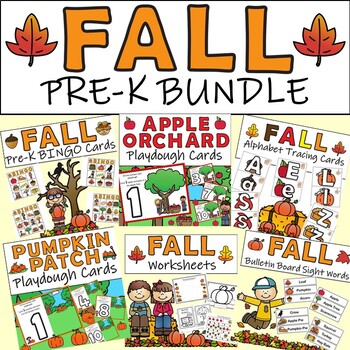 fall pre k bundle math and language arts activities by wee citizens