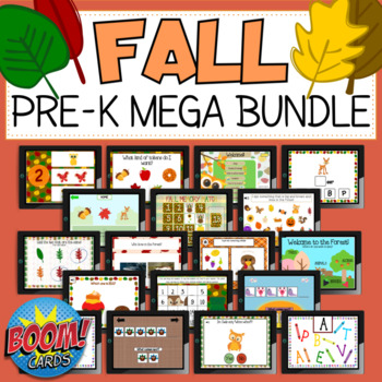 Preview of Fall PreK MEGA Bundle (DIGITAL NO PREP)