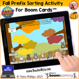 Fall Prefix Sorting Activity Boom Cards™
