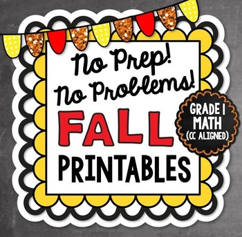 Preview of Fall NO PREP Math - 1st Grade