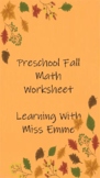 Fall Preschool Counting