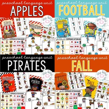 Preview of September Preschool Language Bundle for Speech Therapy