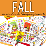 Fall Preschool- Speech & Language Unit for Speech Therapy 