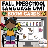 Fall Preschool Language Unit Boom Cards™