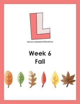 Preview of Fall Preschool Lesson Plan