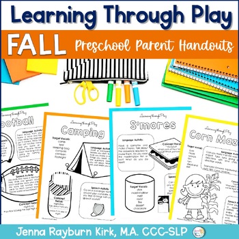 Preview of Fall Preschool Speech and Language Packet: Learning Through Play