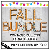 Fall Print Bulletin Board Letters Bundle