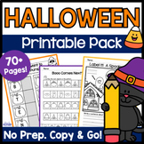Halloween Math & Literacy Activities Worksheets Kindergart
