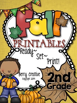 Preview of Fall Printables for Second Grade {Ready, Set, Print!}