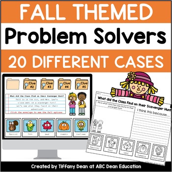 Preview of Fall Problem Solvers - Making Inferences - Mystery Games - Fall Smartboard Games
