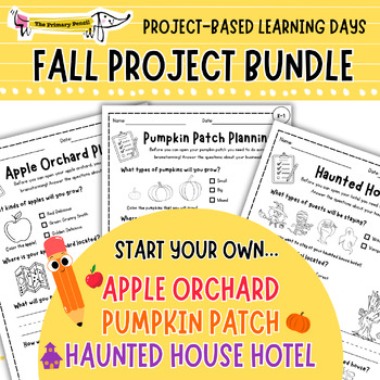 Preview of Fall Project-Based Learning Bundle | K-2 Integrated PBL for Autumn & Halloween