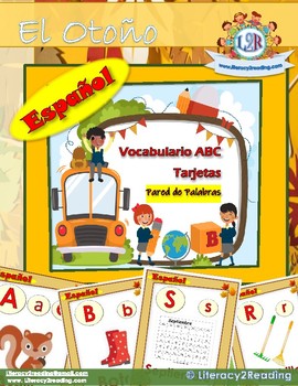 Preview of Fall Project - Word wall cards - Spanish
