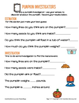 Preview of Fall Pumpkin Activities Pack