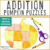 ADDITION Thanksgiving Pumpkin Crafts | Fall Math Activitie