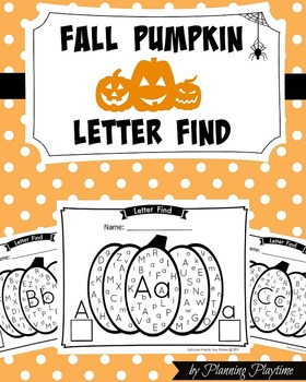 Preview of Letter Find - Fall Pumpkin Theme