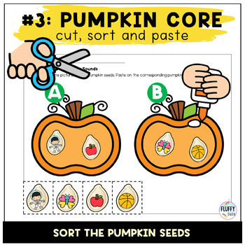 Fall Pumpkin Beginning Letter Sounds Sort and Puzzle by Fluffy Tots