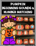 Fall Pumpkin Beginning Sounds & Number 0-10 Pocket Chart M
