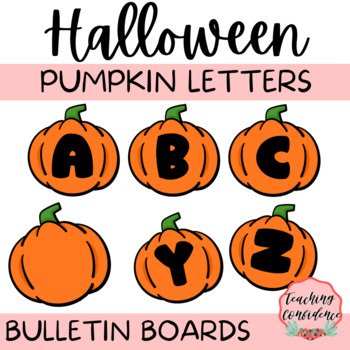 Fall Pumpkin Bulletin Board Letters - Printable Class Decor | TPT