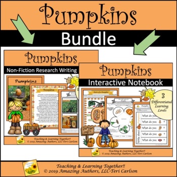Preview of Fall Pumpkin Bundle: Non-Fiction Research Writing and Interactive Notebook