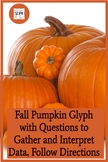 Fall Pumpkin Glyph with Questions  Gather and Interpret Da