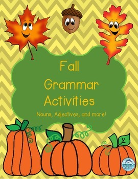 Preview of Fall Pumpkin Grammar Activities