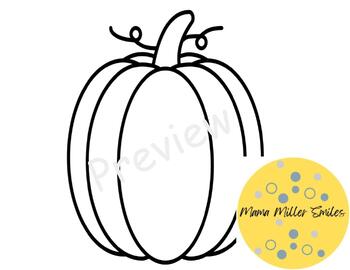 Preview of Fall Pumpkin Halloween Autumn Fun Coloring Page
