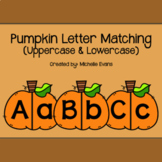 Fall/Pumpkin Letter Matching Cards (Lowercase & Uppercase 