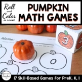 Fall Pumpkin Math Roll and Color Math Activities