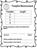 Fall Pumpkin Measuring Activity