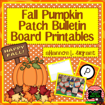 Preview of Fall Pumpkin Patch Bulletin Board Craftivity and Writing Printables