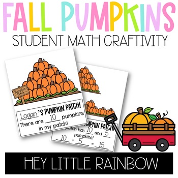 Preview of Fall Pumpkin Patch Counting Math Craftivity Project | Kindergarten