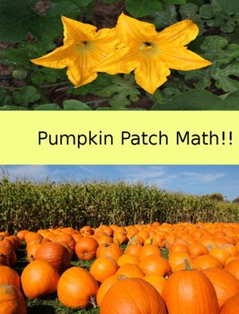 Preview of Fall Pumpkin Patch Math!!